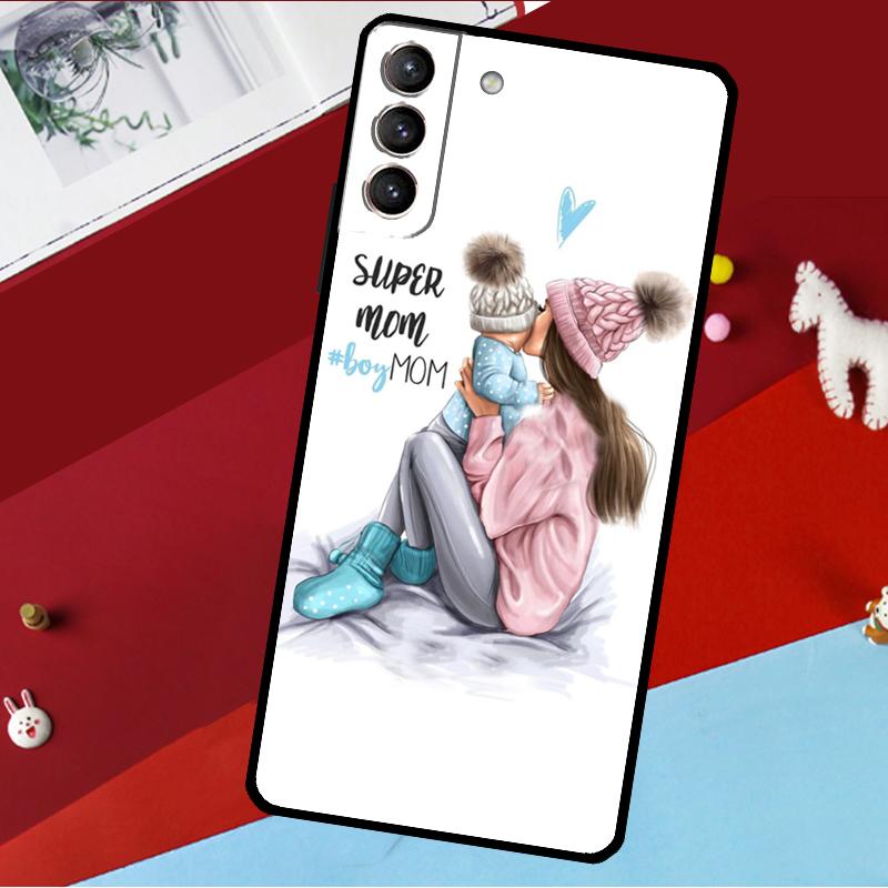 SUPER MOM MUTTER MAMA SÜSSES BABY Hülle Für Samsung Galaxy S25 S24 S22 S23 Ultra Plus S20 S21 FE S9 S10 S25 FE Handyhülle