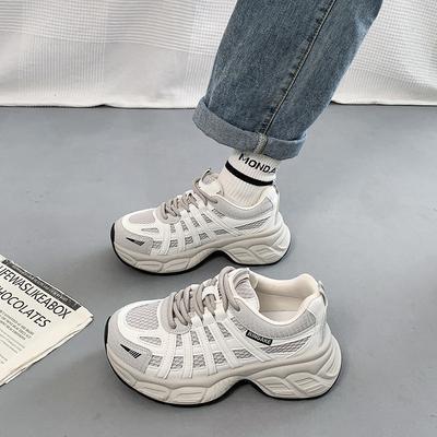 Daddy Shoes Women's Mesh Thick-soled Light Running Height Increase Women's Casual Trendy Women's Sports Shoes