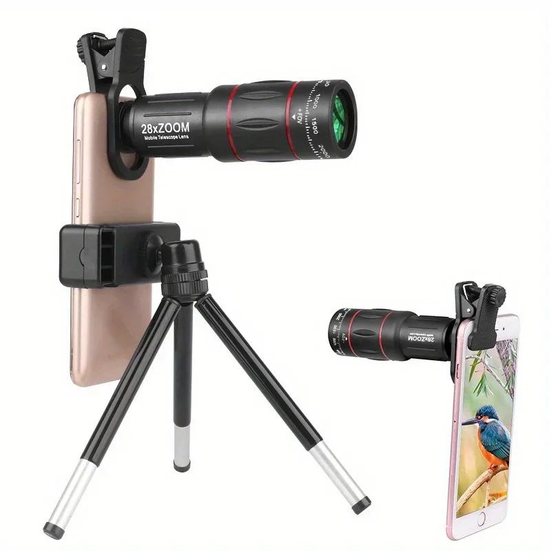 High Definition 18X 28X 36X Monocular Telescope Phone Lens Long Range Zoom Aluminum Alloy External Camera for Concert Shooting