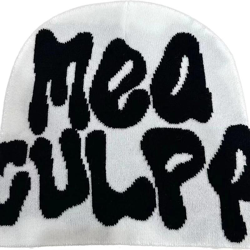 Hight Quality Trendy Hip-Hop Letter Printed Beanie Cap For Men Women Korean Style  All-Match Caps Autumn Winter Warm Hats