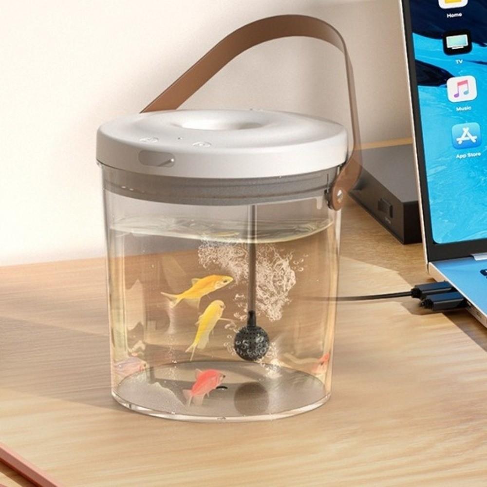 PC Plastic Breeding Aquarium Transparent Handheld Fish Tank Ecological Fish Tank  Educational Toy