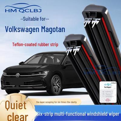 Frameless Multi-functional Wiper Blade for Volkswagen Magotan - Universal Fit, Double Strip, 6-Layer Design