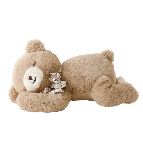 

monchéri Monchéri Sleeping Bear Plush Toy Dog (Beige/FREE) Fluffy Large (Sleeping Toy) for Small Dogs
