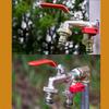 1pc Country Style Double Socket Garden Water Pipe Faucet 304 Stainless Steel Single Hole Mount Universal Thread Outdoor Faucet
