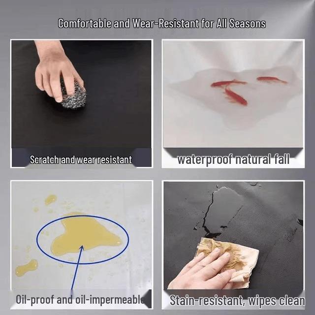 Tablier en Cuir Imperméable, Résistant aux Taches et à l'Huile - Ménager, Résistant à l'Usure, Non Poreux, Vêtement de Travail pour la Cuisine et la Restauration, Bavoir Résistant aux Acides et aux Alcalis.
