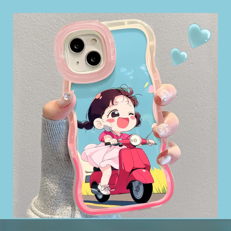 

Подходит для Apple 15 Чехол для мобильного телефона iPhone 13 Милая супер крутая девушка с двойным хвостиком для верховой езды 12 Невидимый двойной кронштейн 14 iPhone XS Max