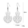 Filigree Dangle Drop Earrings Bohemian Stainless Steel Black Gold Hollow Vintage Pendant Earrings for Woman Gifts