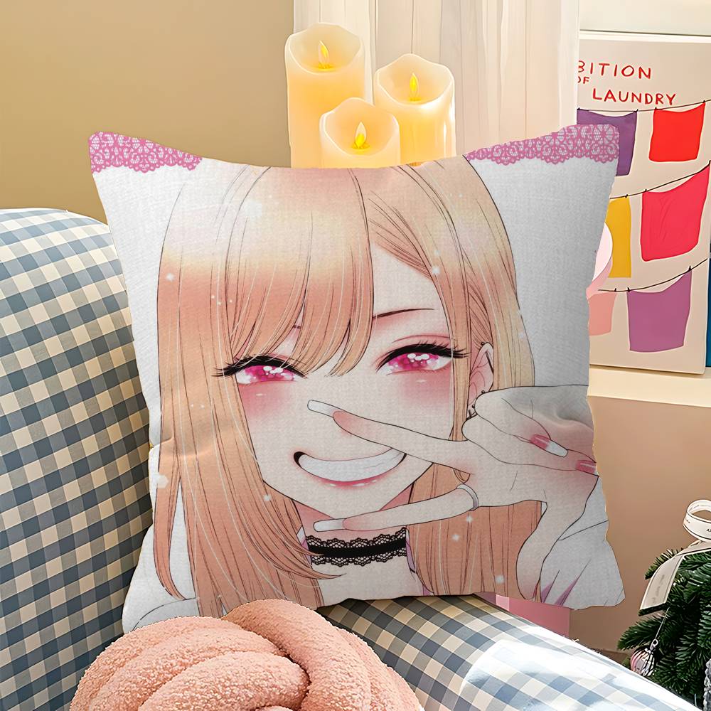 Kawayii My D-dress Up Darling Pillow Cushion Cover Pillowcase Living Room Sofa Home Decor Customized
