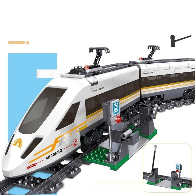 High-speed Railway Fuxing Hexie Electric Locomotive Train Building Blocks Toys for Children Technical Bricks Kids