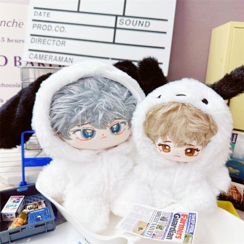 Dog Animal Doll Hoodies Fur Mini Cute Jumpsuit  10/20cm Doll Clothes/Cotton Stuffed Dolls