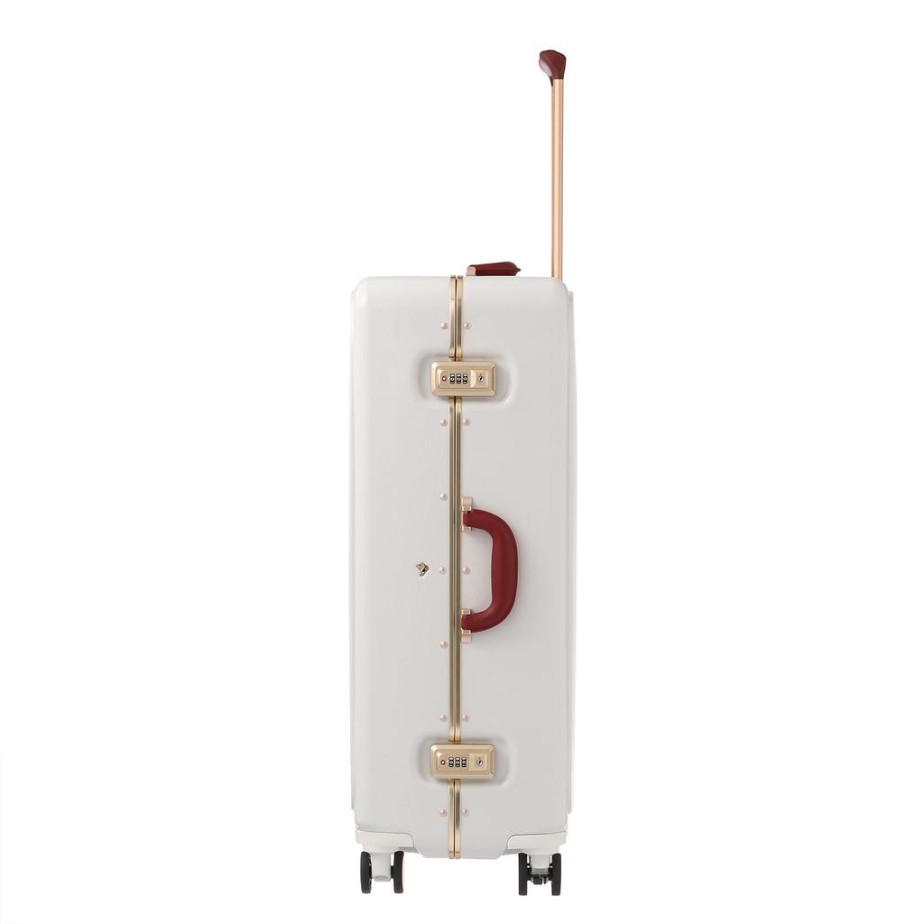 Suitcase Large Large Capacity L Size 5 Nights 6 Days 6 Nights 7 Days 78L Caster Stopper Twin Wheel Casters Carry Case Carry Bag Metronome Birch White