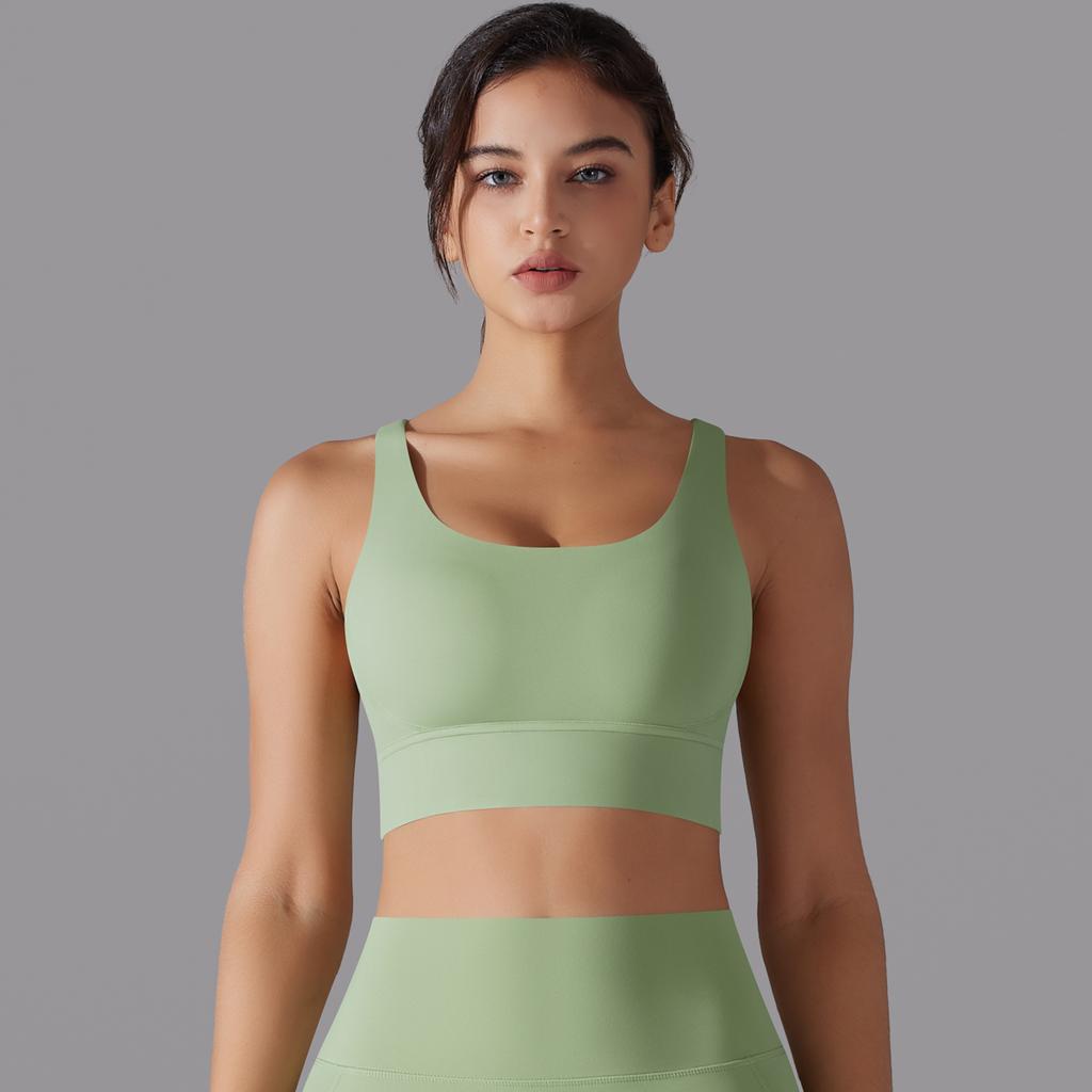 Nessaj Pustende Løpesportsvest Kvinner Push Up Yoga BH Back Cross Gym Fitness Undertøy