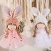 Cartoon Christmas Rabbit Ears Angel Dolls Handmade Christmas Tree Decoration  Home Xmas Decor