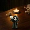 1Pc Halloween Display Desktop Ornaments PLA Fantasy 3D Printed Dark Grim Reaper Creative Holiday Decorations Skull Sculptures