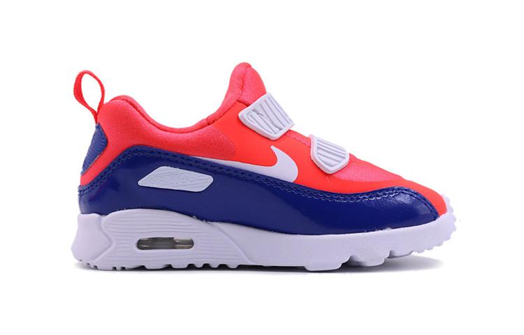 Nike Malé 90 Protiskluzové Tlumení Nízké Běžecké Boty Červená Modrá Bílá Kojenci A Batolata 881924-604