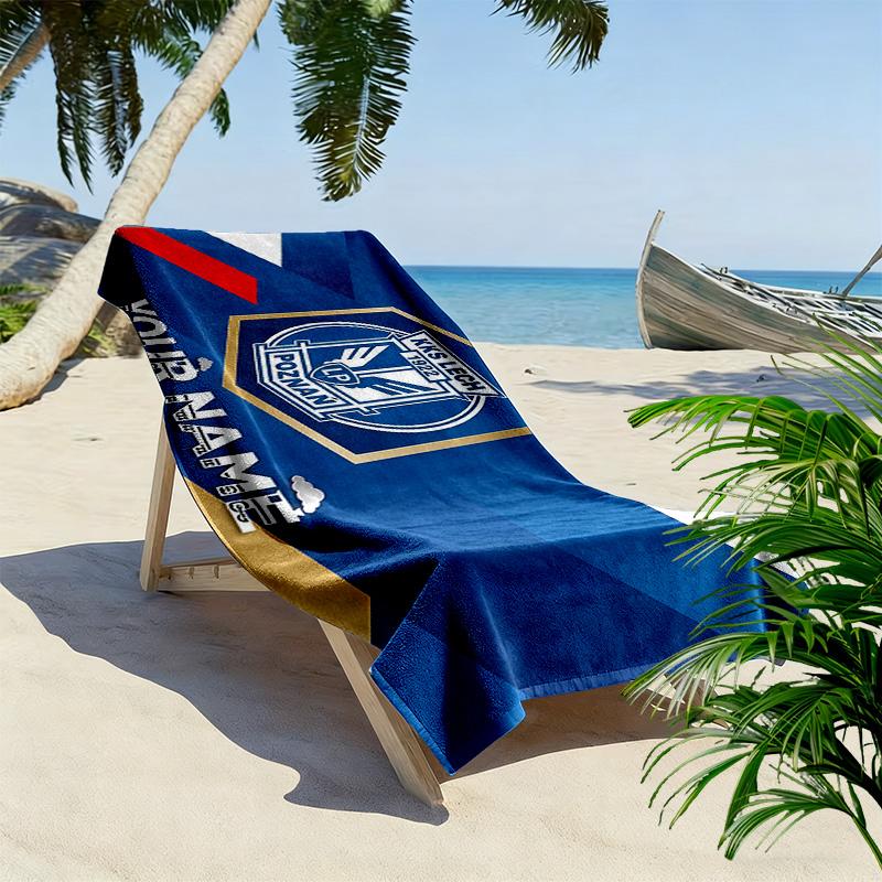 Lech Poznan Print Beach Towel, Large Soft Quick Dry Towel for Beach Camping Swimming