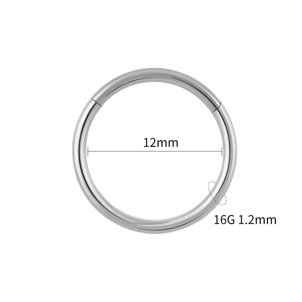 Anelli Naso a Cerchio Articolato in Titanio ASTM F136 Grandi Destri 20G 18G 16G Anello Septum Gioielli per Piercing Corporeo Helix Cartilagine Rook Orecchino