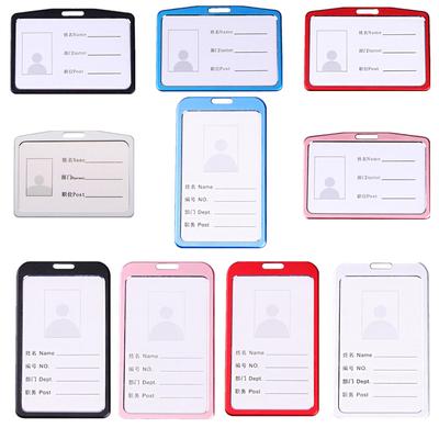 1PC Badge Card Holder with Hanging Neck Strap Lanyard for Student Nurse Worker Exhibition Office School ID Credit Card Cover Set