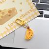 913 Cute Breakfast Plate Keychain - Fun Food Toy Pendant & Girlish Backpack Accessory for Couples & Friends