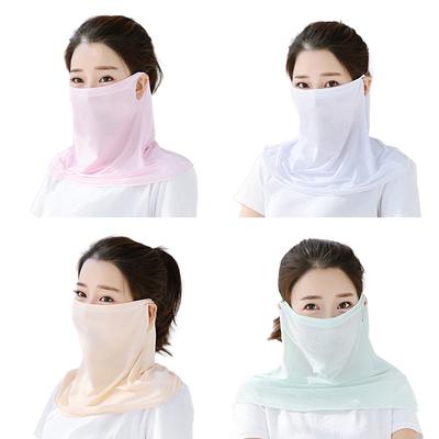 Unisex Gesichtsmaske Atmungsaktiv Eisseide Vollgesichts-Sonnenschutzmaske Anti-Ultraviolett Dünn Tragbar für Sommer-Outdoor-Aktivitäten