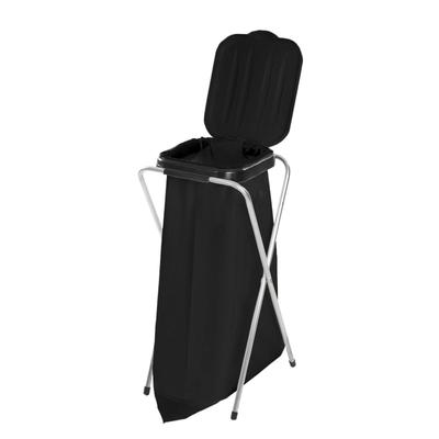 Catering Stand Holder for 120L Bags for Waste and Garbage Segregation, BLACK