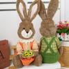 Easter Bunny Party Decor Realistic Ornament Handmade Home Store Decoration Country Retro Style Gift Window Display Prop