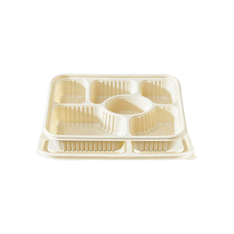 Jiwanggu 6-Fächer Biologisch abbaubare Meal Prep Behälter (20 Sätze)