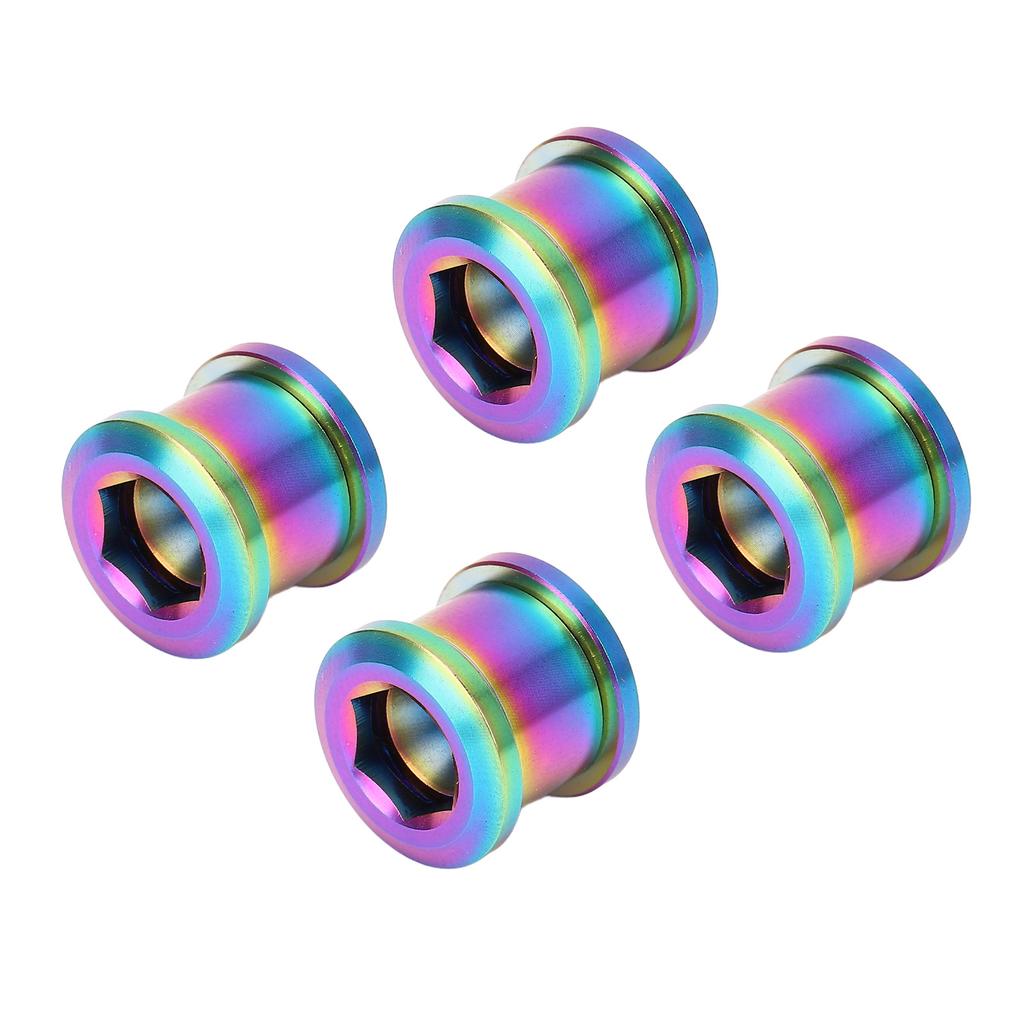 4pcs 6.5mm Bike Single Disc Chainwheel Screw Ti Alloy Accessory One Piece Thread Bmx Chainrings