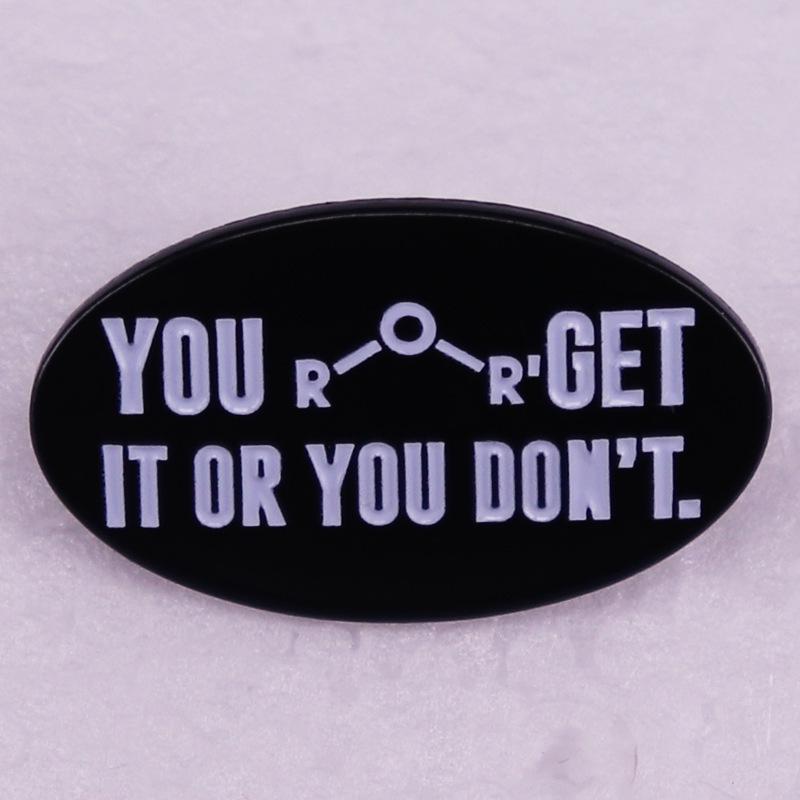 Funny Chemistry Pun Enamel Brooch Badge