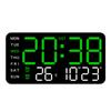 Digital Alarm Clock Electronic Wall Clock Large Number Display Bedside Alarm Clock Boarderless Wall-mounted Clock for Students