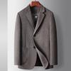 Men's Woolen Suit Autumn and Winter Wool Business Single West Unloading White Goose Down Liner Double-sided Woolen Thermal Jacket