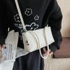 Red Bridal One Shoulder Underarm Bag Texture PU Versatile Crossbody Bags Spring Summer New Style Simple Handbag with Pendant