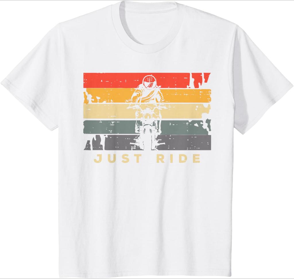 Just Ride Motorcycle Biker Retro Motorbike Design100 Cotton Summer Oneck Short Sleeve Casual Printed Mens Tshirt