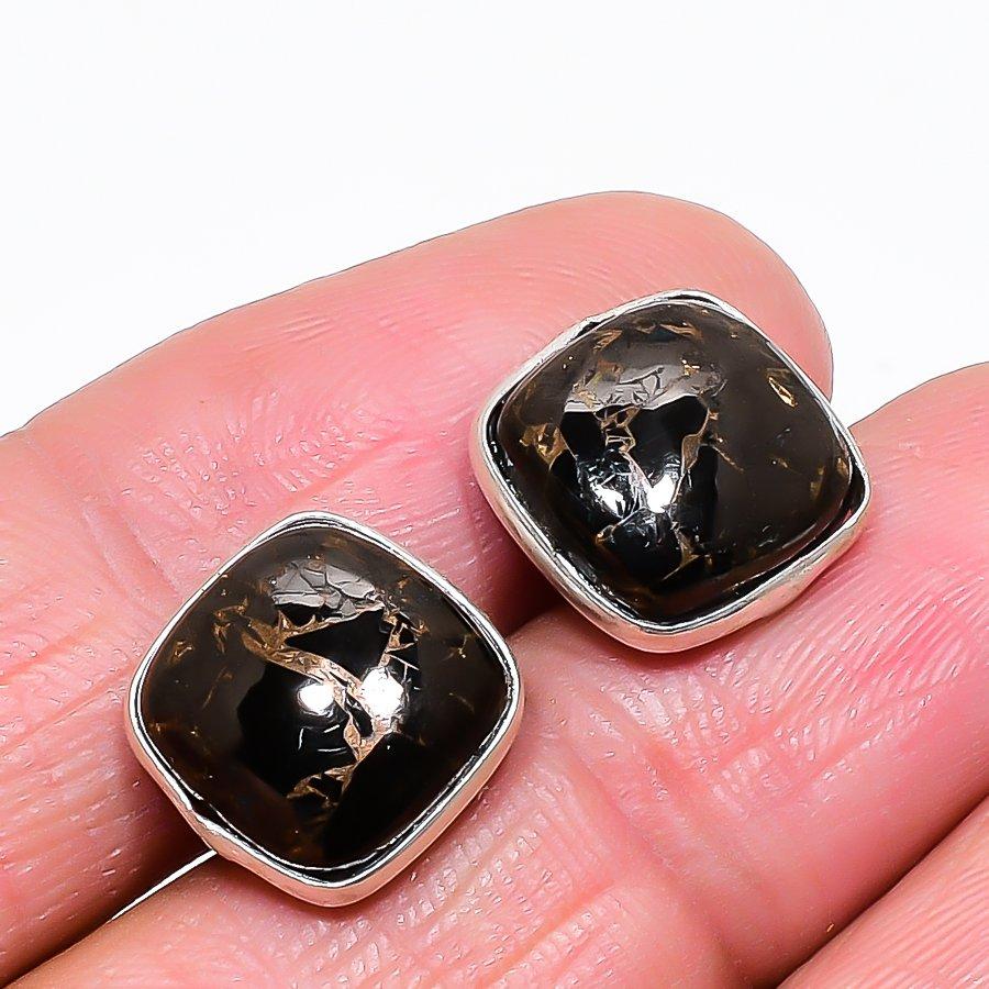 

Mud Crack Fossil Gemstone 925 Sterling Silver Jewelry Earring 0.59 KJ-692