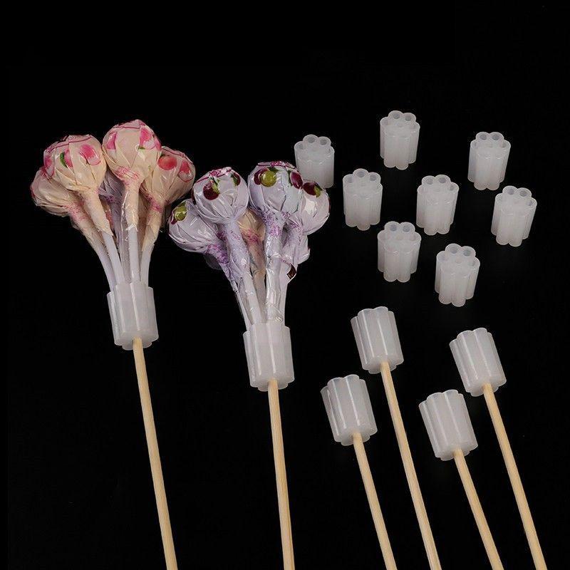 25 Stück Kunststoff-Lollipop-Bouquet-Basis, Lollipop-Halter für DIY-Blumensträuße, Blumenarrangement-Werkzeug, Süßigkeiten-Blumenherstellungswerkzeug
