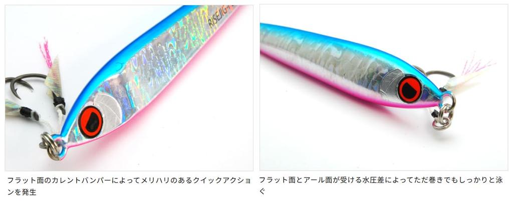 RISE JAPAN Rise Jig Flat 45g RJ07 Zebra Glow