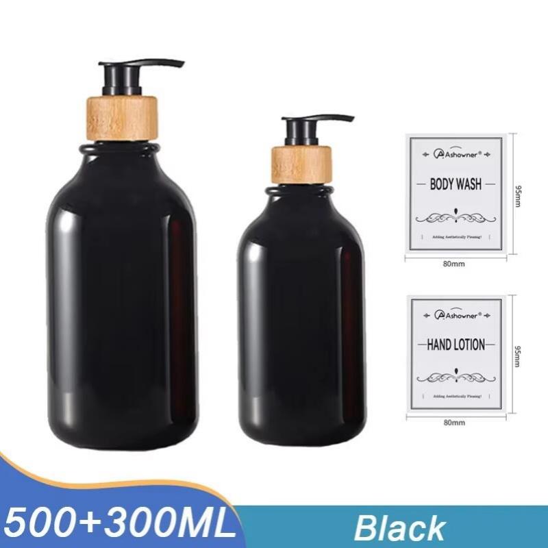 Soap Dispenser 300/500ml Thickened Refillable Shampoo Pump Bottle Lotion Container Soap Pump Tank Hand Wash Bathroom Accessorie чёрный