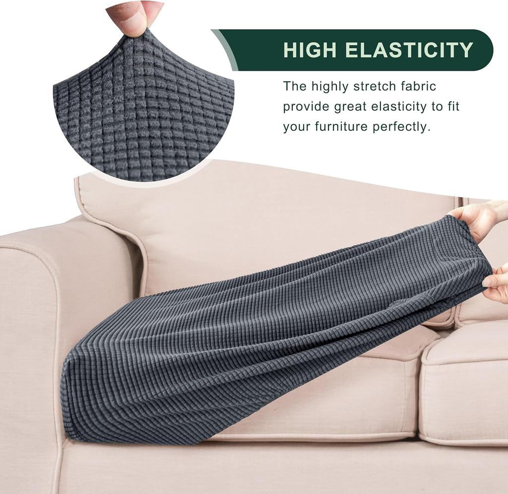 1pc Jacquard Sofa Seat Cushion Cover Chair Cover Stretch Washable Removable Slipcover 1/2/3/4 Seat Polar Fleece Sofa Protector
