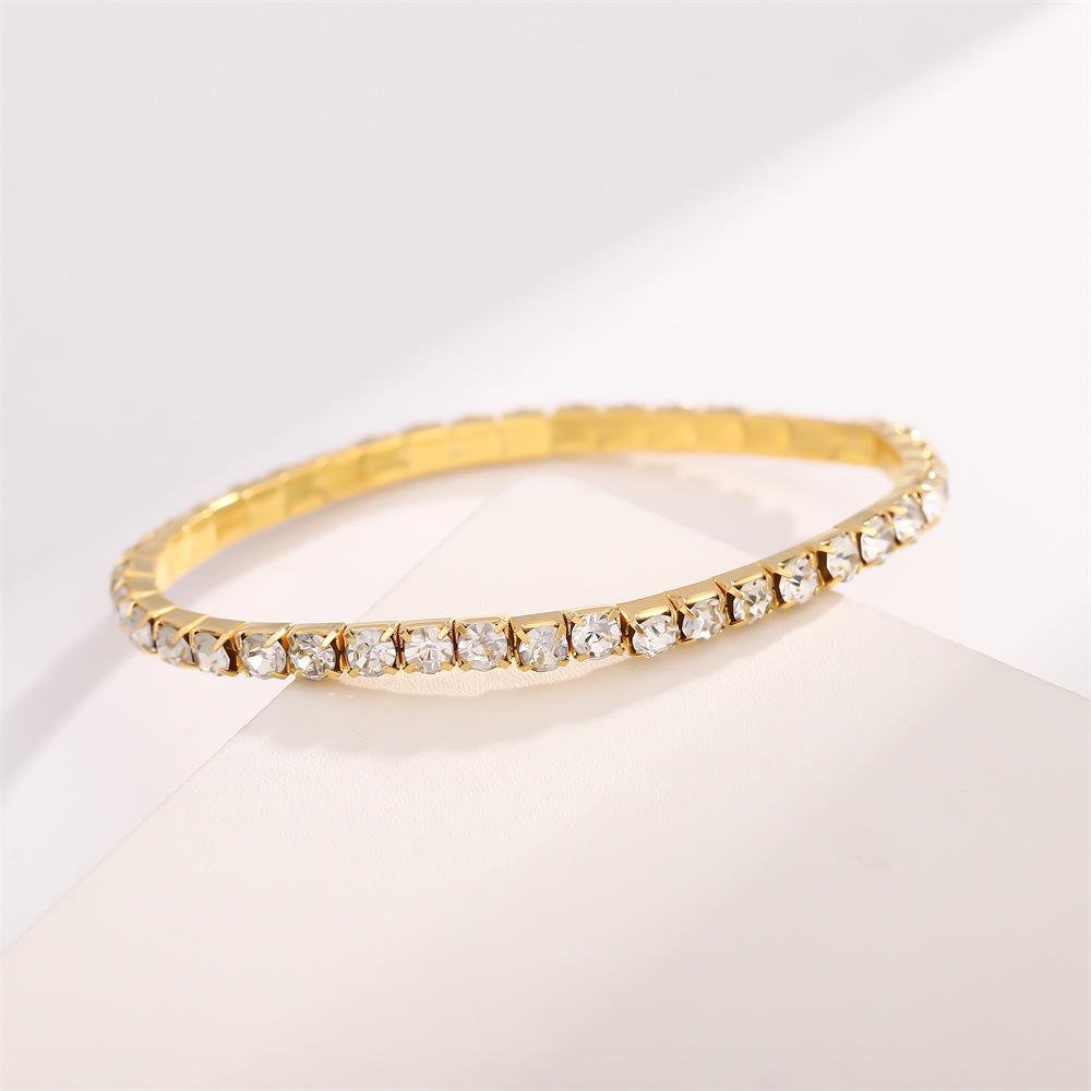 

Розовое золото Роскошный циркониевый браслет с микро-инкрустацией полными бриллиантами