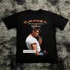 White Vintage Advertising Camel Brand Popular Culture Tshirt Cotton Graphic Tee Unisex Unisex Summer Streetwear