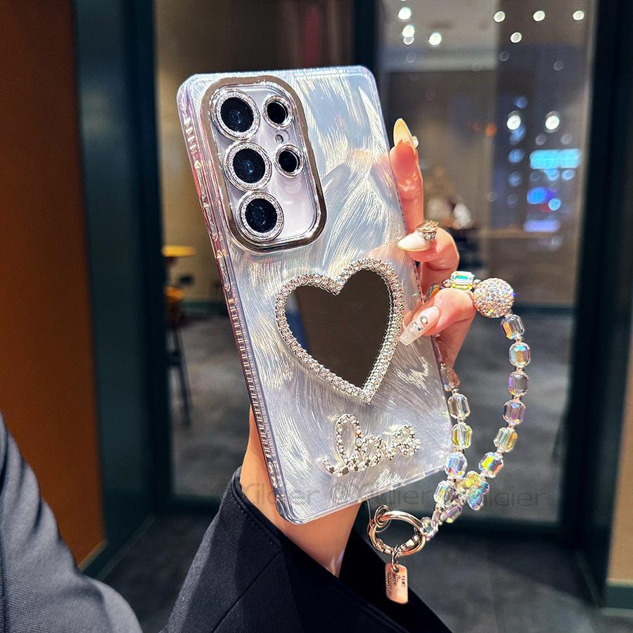 Suitable for Samsung S25 Ultra Love Mirror Mobile Case S24 Plus Fresh and Fashion S23 Ultra New Model
