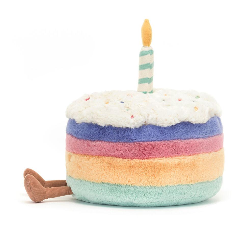 (22CM Amuseables Rainbow Birthday Cake ) Plush Toys, Birthday Gifts, Valentine's Day Gifts, Surprise Gifts