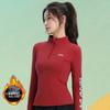 Women's Fleece-Lined Yoga Top: Warm, Quick-Dry, High-End Feel, Half-Zip, Long Sleeve. Perfect for Autumn/Winter Fitness.