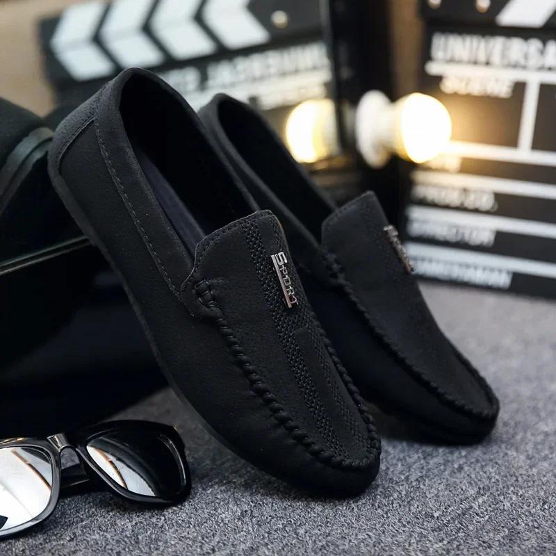 Men Shoes Spring/Summer Business Mens Casual Shoes Low Top Slip-On Drive Shoes Trendy Loafers Men Mocasines 2024