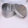 1Pc Heart Shape Aluminum Tin Jar for Cream Balm Nail Candle Cosmetic Container Refillable Tea Cans Metal Box Candy Packaging Box