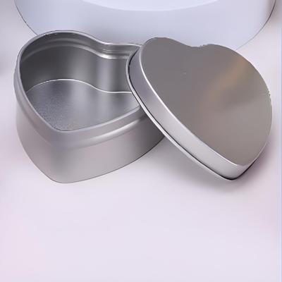1Pc Heart Shape Aluminum Tin Jar for Cream Balm Nail Candle Cosmetic Container Refillable Tea Cans Metal Box Candy Packaging Box