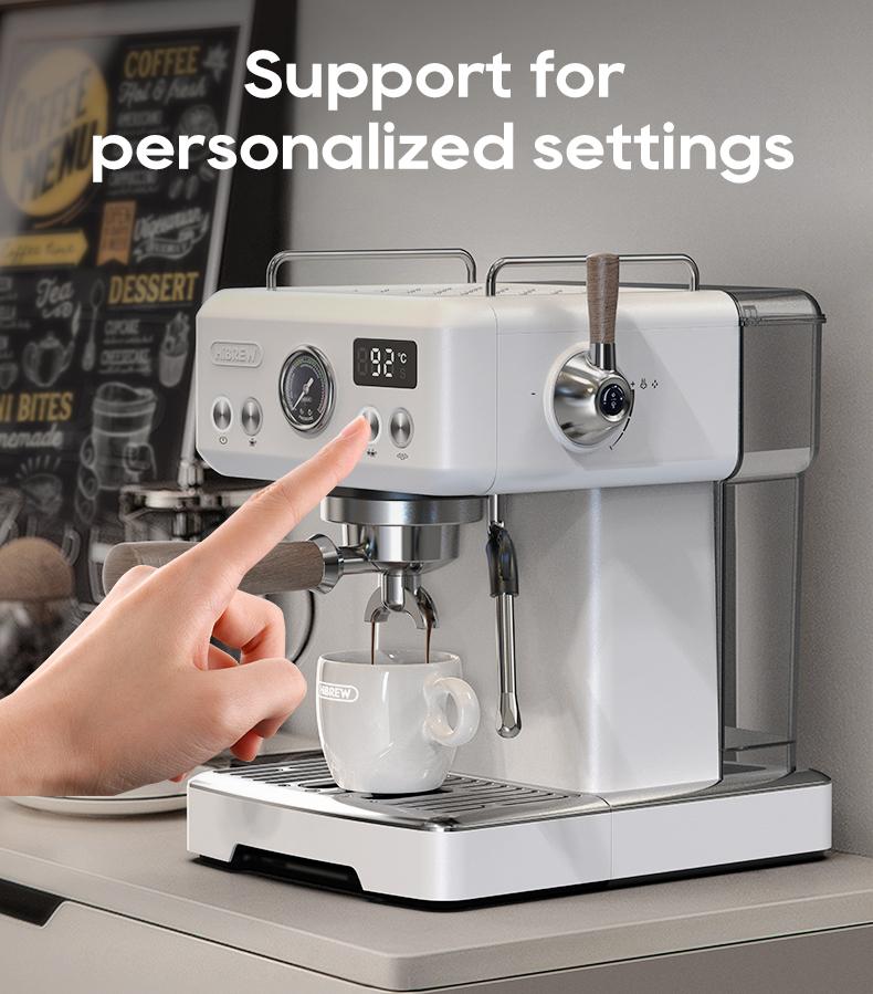 HiBREW H10 Plus Espresso Coffee Machine, 20Bar Semi-Automatic Coffee Maker, Fast Heating, Temperature Control, Steam Frother for Cappuccino Latte