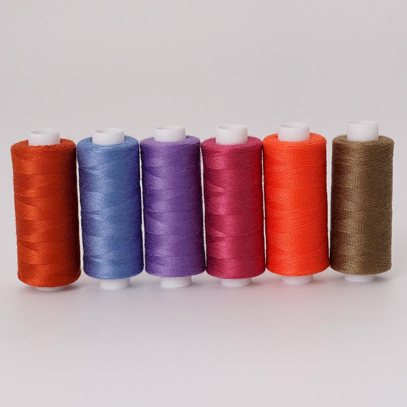 Domácí polyesterová nit pro kutily, 402 barev, ručně fixovaná barva, šicí nit 400 yardů, 6-vláknová nit pro ruční šití