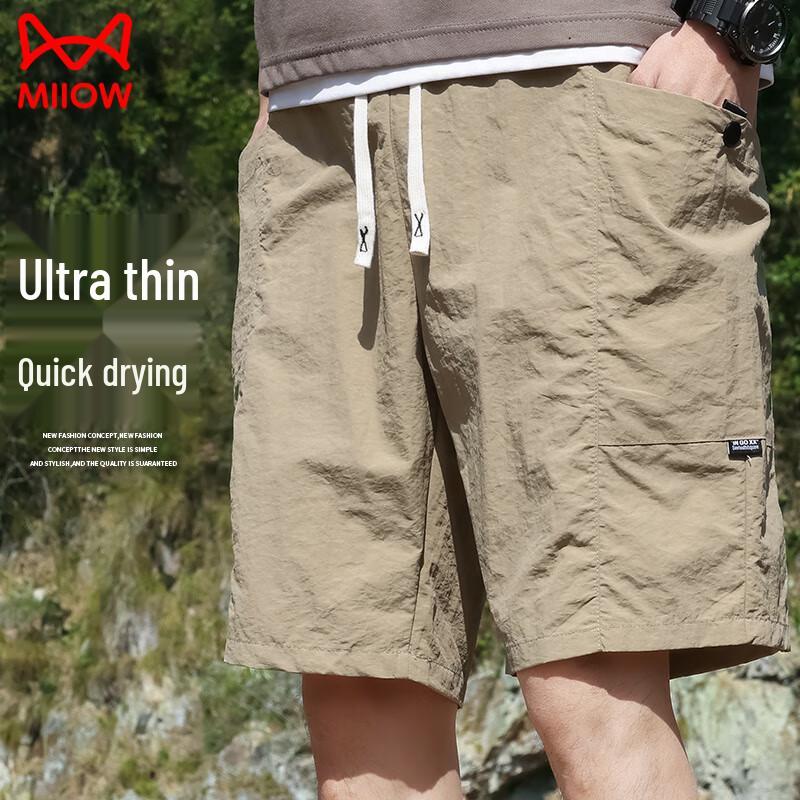 

MiiOW Men s Ice Silk Quick-Dry Casual Shorts M