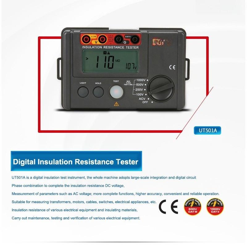 Portable Digital Insulation Resistance Tester High Precision Insulation Resistance Meter Electrical Equipment Measuring Tool